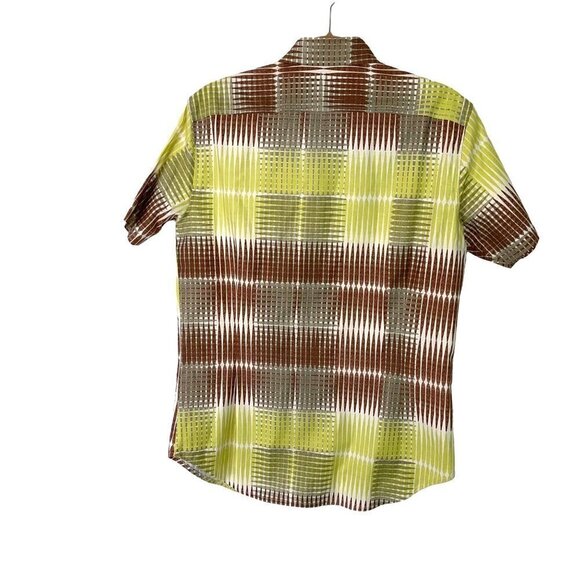 Envelop Jim Smith Button Front Shirt Mens Size Small S Cotton Short Sleeve Green - Picture 2 of 9